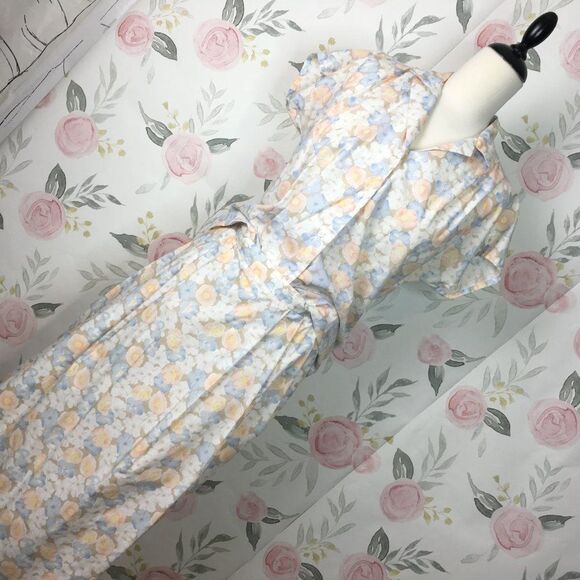 Vintage White 2 Piece Floral Midi Skirt Set womens 10 M Carriage Court Seperates - Picture 3 of 11